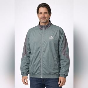 adidas Men's Big &Tall Sz 2XL Full-Zip Meshpop Track Raincoat Windbreaker Jacket